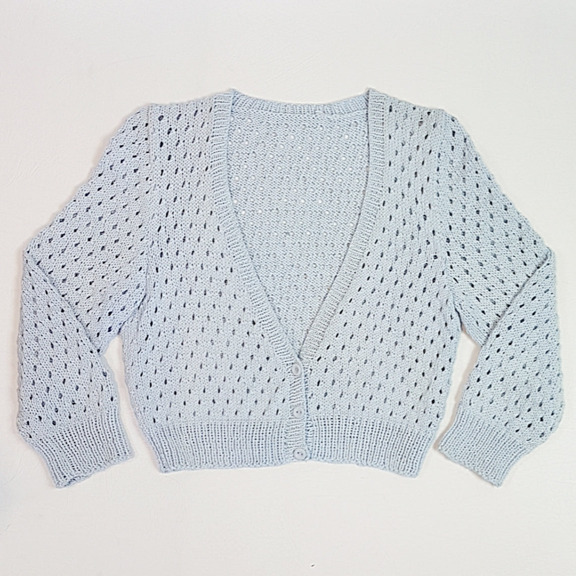 Staggered Eyelet Cardigan