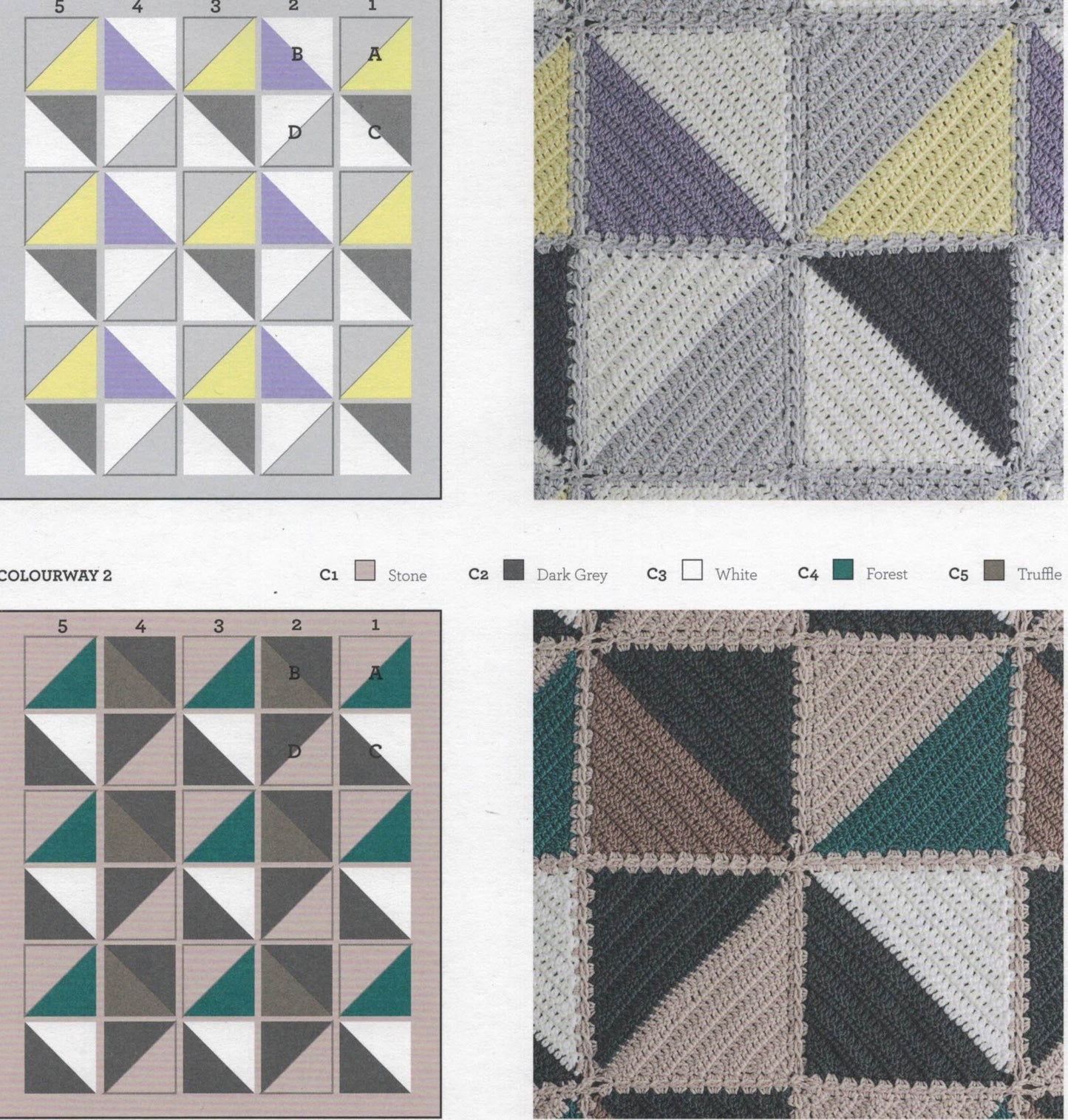 Crochet - Cleckheaton Leaflet 440 Crochet Baby's Triangle Rug