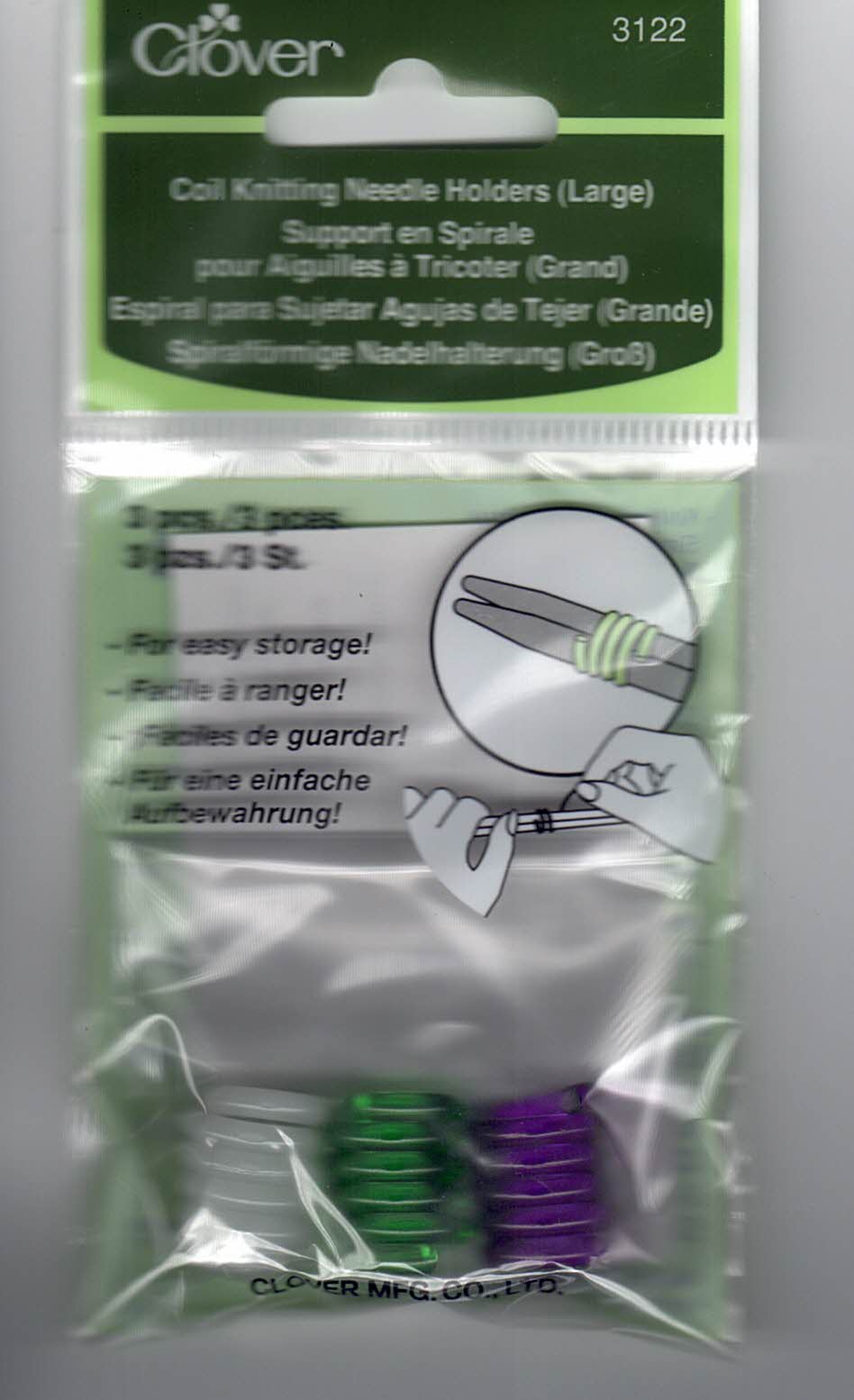 Clover Coil Knitting Needle Holders (Large) 3122 (Accessories)