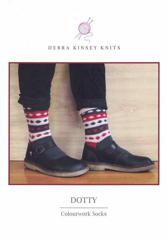 Accessories - Debra Kinsey Leaflet Dotty Colourwork Socks