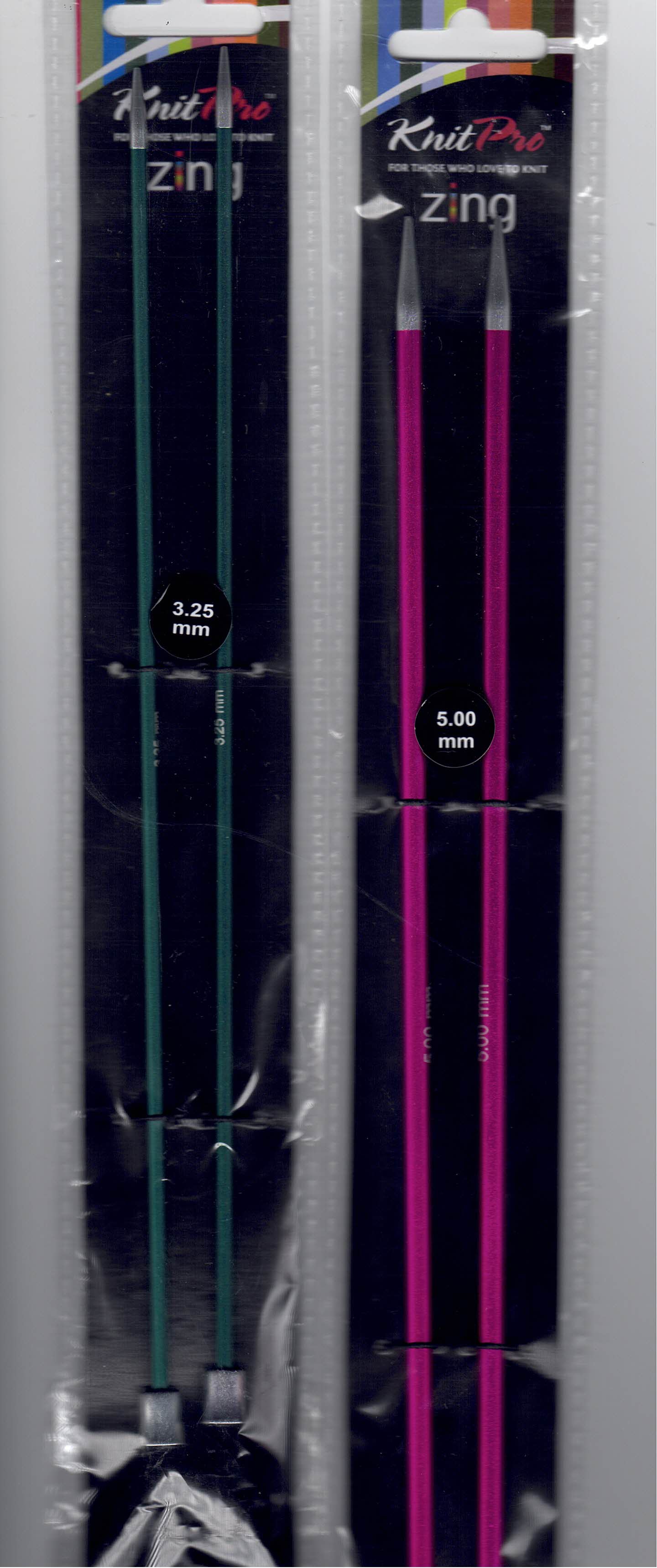 Knit Pro Zing Straight Knitting Needles 35cm