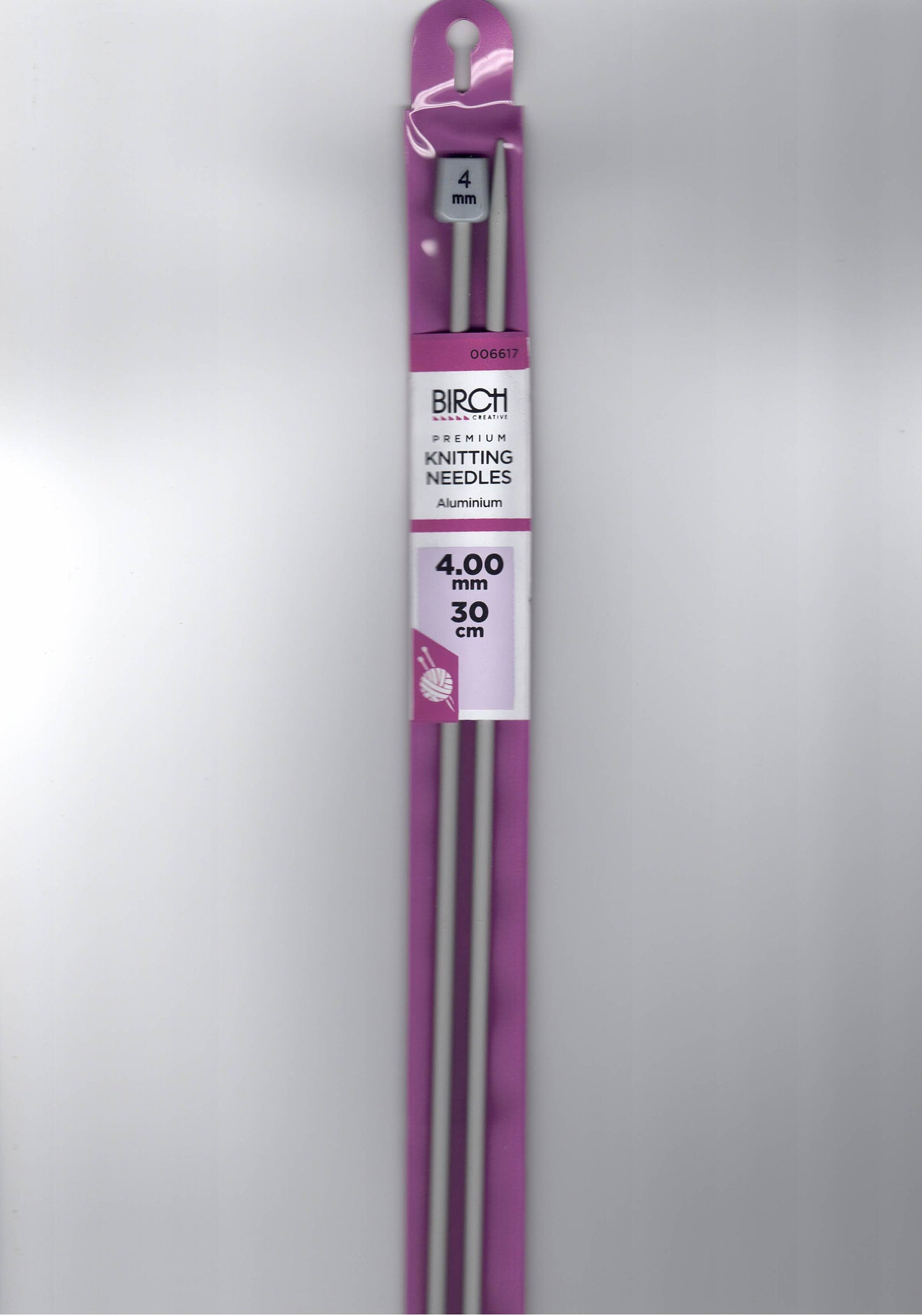 Birch Straight Knitting Needles 30cm