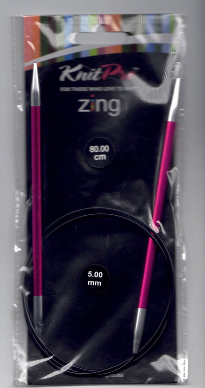 Knit Pro Zing Circular Needles 80cm