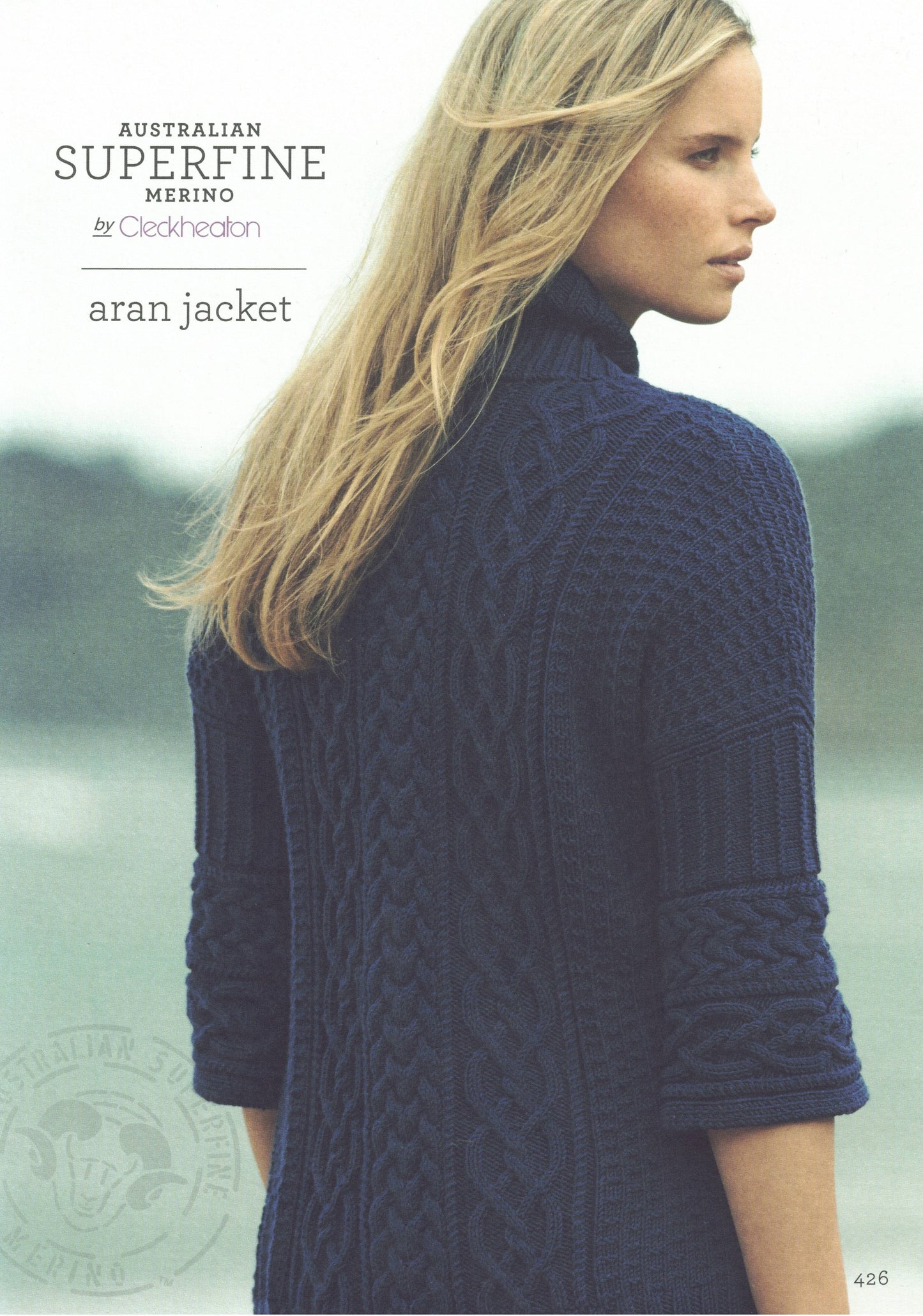 Women - Cleckheaton Leaflet 426 Aran Jacket