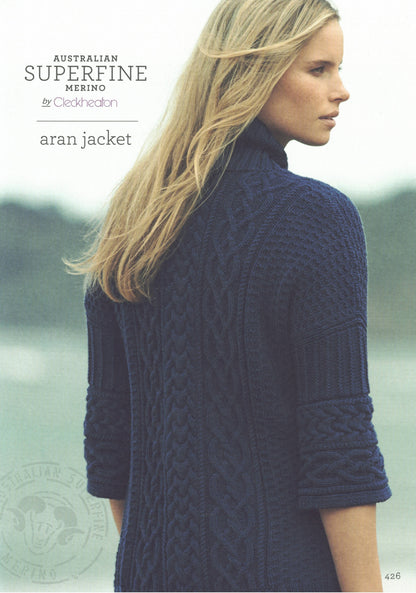Women - Cleckheaton Leaflet 426 Aran Jacket