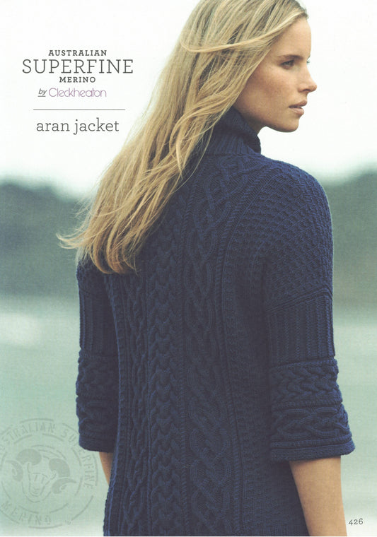 Women - Cleckheaton Leaflet 426 Aran Jacket