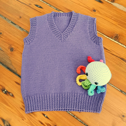 Henry Seamed 8ply Kids Vest