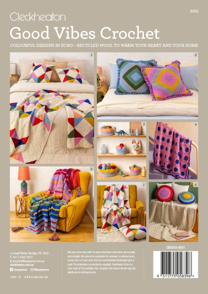 Crochet - Cleckheaton Book 3021 Good Vibes Crochet
