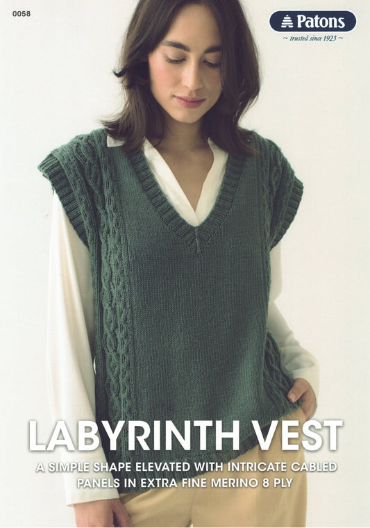 Women - Patons Leaflet 0058 Labyrinth Vest