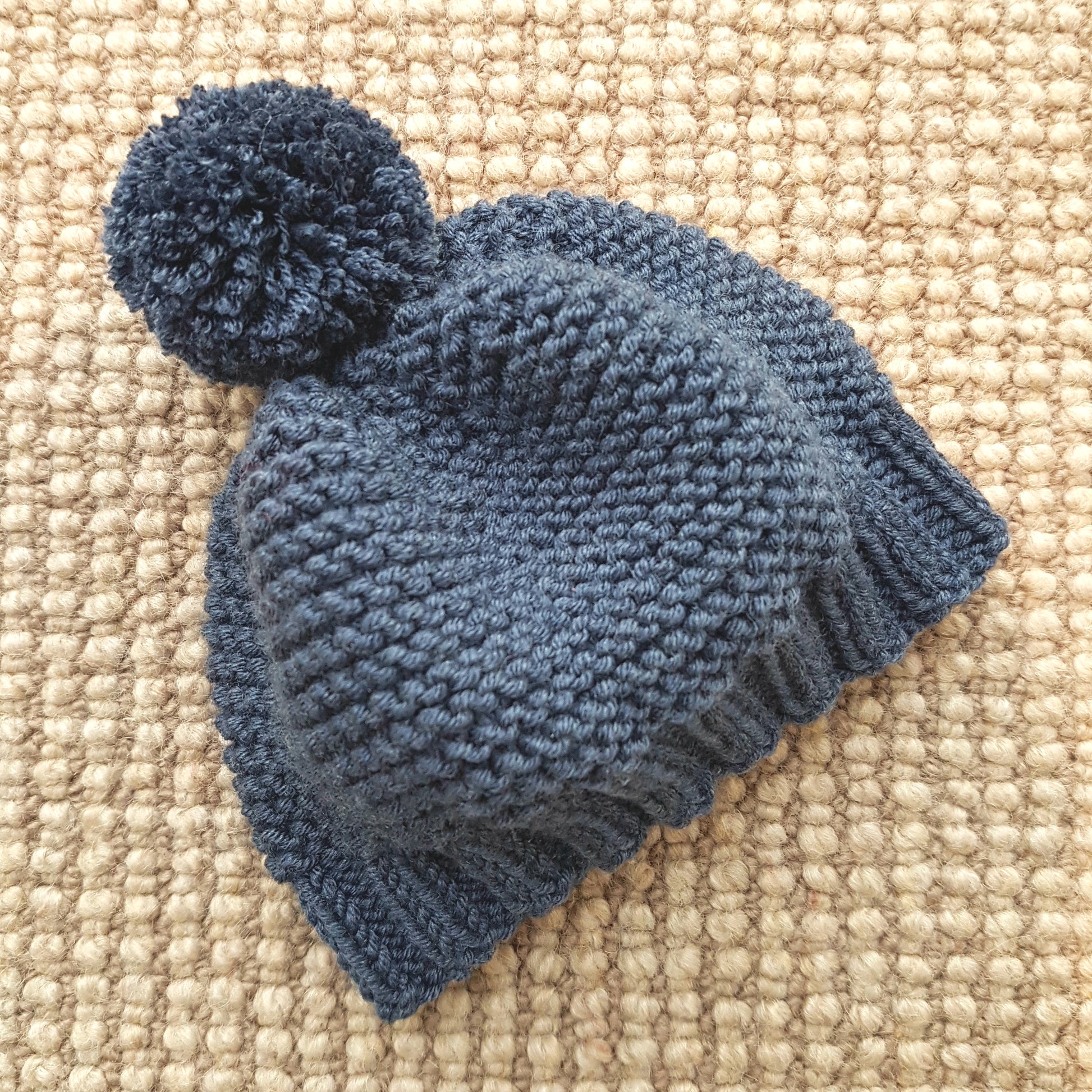 Garter Stitch Baby Toddler Beanie – Wool Baa