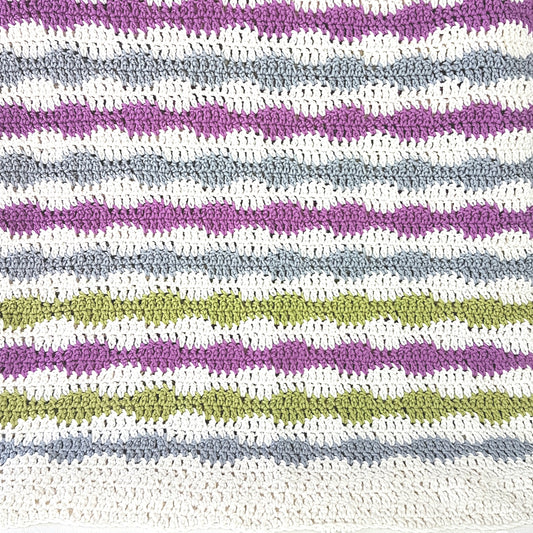 Bubble Stripe Blanket (crochet)
