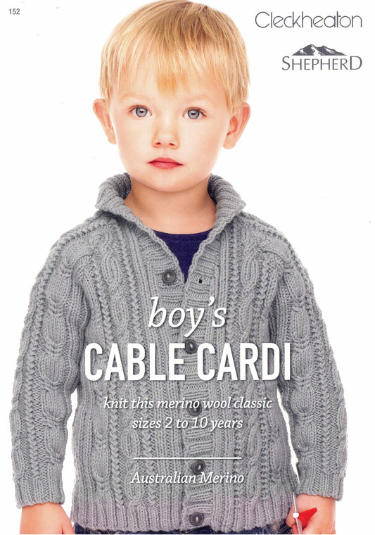 Children - Cleckheaton Leaflet 152 Boy's Cable Cardi