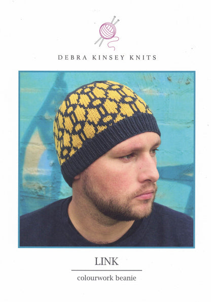 Accessories - Debra Kinsey Leaflet Link Colourwork Beanie