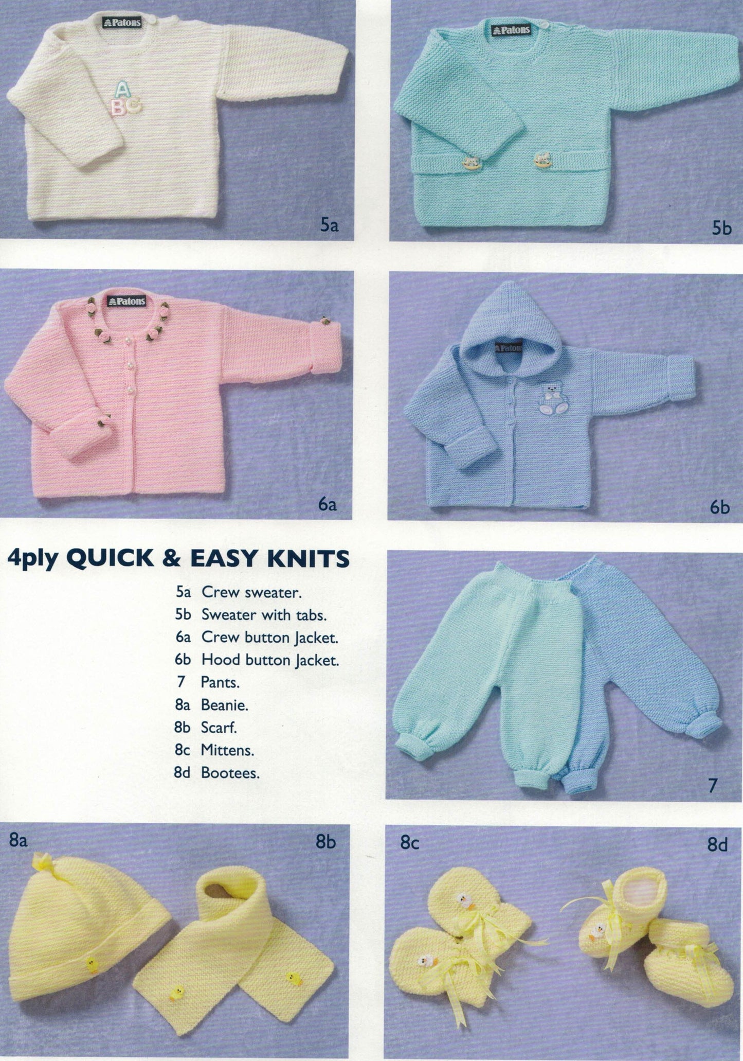 Baby - Patons Book 6000 Quick & Easy Baby Knits