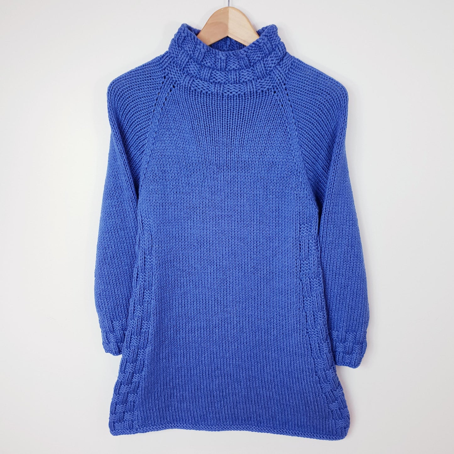 Chunky Top-Down Basketweave Sweater